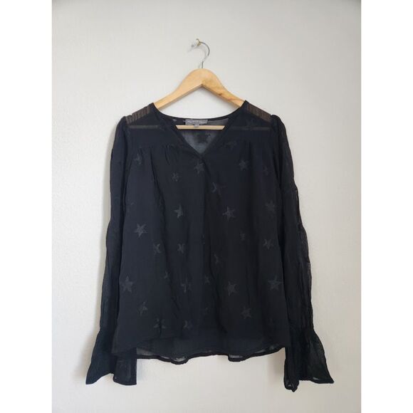 Michael Stars Star-Pattern Sheer Blouse | Size XS - Picture 1 of 5